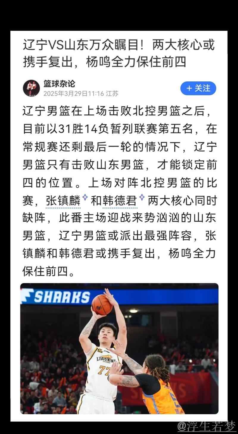 辽宁对阵山东:常规赛3月31日比赛集锦 辽宁对阵山东:常规赛3月31日比赛集锦